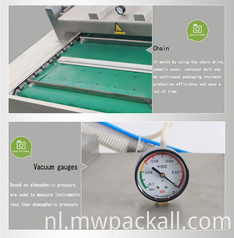 10 kg auto continu rollend vacuüm stikstofinjectie vleesverpakkingsmachine